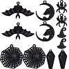 36Pcs 6 Style Halloween Theme Alloy Enamel Pendants FIND-SC0004-37-1