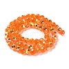 Electroplate Glass Beads Strands GLAA-Q099-E01-05-2