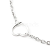 Tarnish Resistant 304 Stainless Steel Cable Chain Anklets AJEW-H104-04P-2