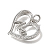 Brass Micro Pave Clear Cubic Zirconia Pendants CU-CBAEEA8-09B-P-2
