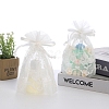 Rectangle Lace Organza Drawstring Gift Bags PW-WG3F302-01-2