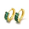 Brass Cubic Zirconia Hoop Earrings for Women EJEW-H091-06-2