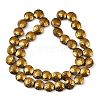 Electroplated Natural Lava Rock Beads Strands G-K388-01D-3