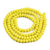 Opaque Solid Color Glass Beads Strands LS-EGLA-A034-P4mm-D26-3