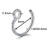 316 Surgical Stainless Steel Clip on Nose Rings WGA7223-11-5