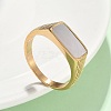 316L Stainless Steel Shell Finger Rings for Women RJEW-U054-01C-G-1