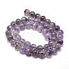 Round Natural Amethyst Bead Strands G-L446-03-2