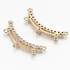 Brass Micro Pave Clear Cubic Zirconia Chandelier Component Links KK-N231-232-NF-2