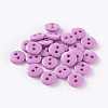 2-Hole Flat Round Resin Sewing Buttons for Costume Design BUTT-E119-24L-03-1