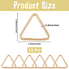 12Pcs Triangle Iron Linking Rings IFIN-CP0002-96LG-2