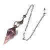 Natural Amethyst Hexagonal Pointed Dowsing Pendulums PW-WG44BA6-13-1