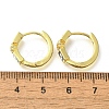 Brass Clear Cubic Zirconia Hoop Earrings EJEW-M047-07G-5