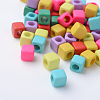 Solid Color Acrylic European Beads SACR-T001-02M-1