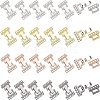 5 Strands Alloy and Brass Fold Over Clasps PALLOY-FH0001-33-1