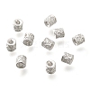 925 Sterling Silver Micro Pave Clear Cubic Zirconia Spacer Beads STER-U006-16P-2