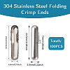 304 Stainless Steel Folding Crimp Ends CD-TAC0006-02P-13