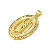 Real 18K Gold Plated Brass Micro Pave Cubic Zirconia Pendants KK-H472-14G-11-2