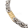 304 Stainless Steel Byzantine Chain Bracelets BJEW-B078-131GP-2