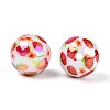 Printed Opaque Acrylic Beads MACR-T048-04E-2
