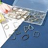 38Pcs 19 Styles Alloy Open Back Bezel Pendants FIND-FS0003-61-9