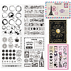 Globleland 4 Sheets 4 Styles PVC Plastic Clear Stamps DIY-GL0004-49B-1