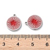 304 Stainless Steel Enamel Charms STAS-M102-23P-02-3