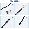 DICOSMETIC 40Pcs 2 Colors Alloy Aglets for Shoelaces FIND-DC0004-99-4