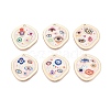 Printed Alloy Enamel Pendants ENAM-N071-11G-1