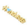 Brass Enamel Word Honduras Connector Charms KK-K293-39G-2