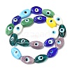 Handmade Evil Eye Lampwork Beads Strands LAMP-G168-06-2