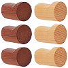 AHADERMAKER 6 Sets 2 Colors Wood Hook Hangers AJEW-GA0006-46-1