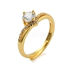 Clear Cubic Zirconia Adjustable Rings RJEW-L120-018G-01-1