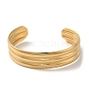 Titanium Steel Grooved Open Cuff Bangles for Women BJEW-G719-22G-2