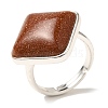 Synthetic Goldstone Adjustable Rings RJEW-H240-01S-16-2