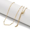 304 Stainless Steel Twist Bar Link Chain Necklaces NJEW-H043-06G-1