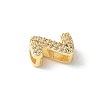 Brass Micro Pave Clear Cubic Zirconia Initial Multi-strand Links KK-S520-01G-23-2