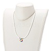 Glass Seed Beads Pendant Necklaces NJEW-JN03459-04-5