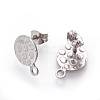 304 Stainless Steel Stud Earring Findings STAS-O119-18A-P-1