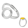1Pc 925 Sterling Silver Adjustable Ring Components STER-BC0003-97F-P-1