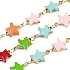 304 Stainless Steel Enamel Starfish Link Chains CHS-F023-01D-G-1