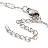 Tarnish Resistant 304 Stainless Steel Paperclip Chains Necklace Makings AJEW-P119-05P-3