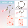 DIY Blank Double-sided Heat Transfer Aluminium Pendant Keychain Making Kits DIY-SP0005-26G-3
