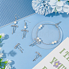 6Pcs Brass with Rhinestone Pendants KK-BC0014-26P-5