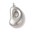 Non-Tarnish Ion Plating(IP) 304 Stainless Steel Pendants STAS-M017-08P-04-1