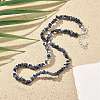 Natural Sodalite Chip Beaded Necklaces for Men Women NJEW-G159-01F-2