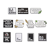 Biyun 11Pcs 11 Style Motivational Enamel Pins JEWB-BY0001-05-1