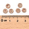 Brass Rhinestone Spacer Beads RB-A014-L6mm-01RG-NF-2
