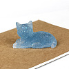 Natural Aquamarine Cat Display Decorations LS-WG85528-02-1