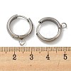 Tarnish Resistant 201 Stainless Steel Huggie Hoop Earring Findings STAS-P283-01W-P-3