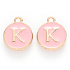 Golden Plated Alloy Enamel Charms X-ENAM-S118-07K-1